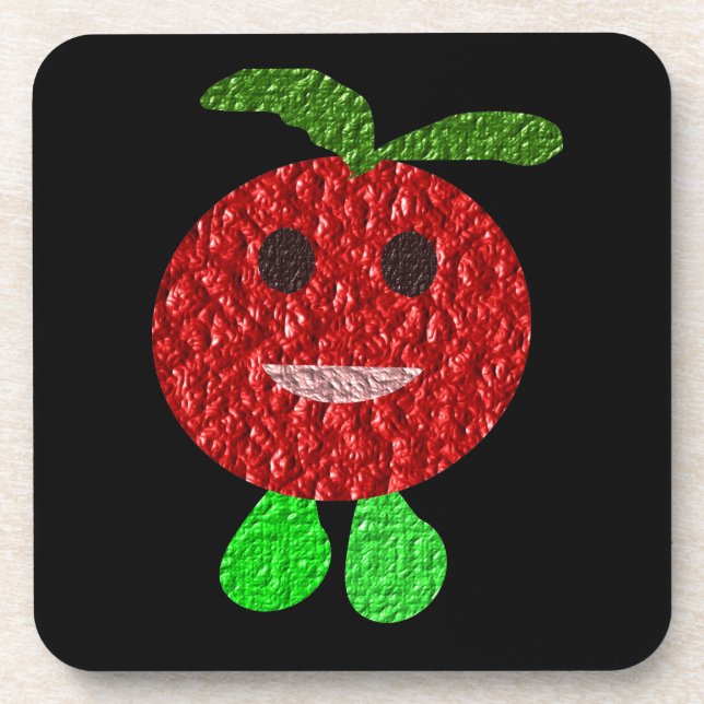Porta copos feliz de tomate Cork (Frente)
