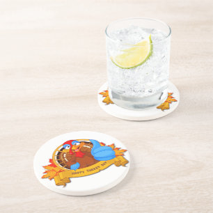 Porta-copos Feliz Dia da Turquia de SlipperyJoe deixa turfa