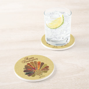 Porta-copos Feliz Dia de Ação de Graças à Turquia