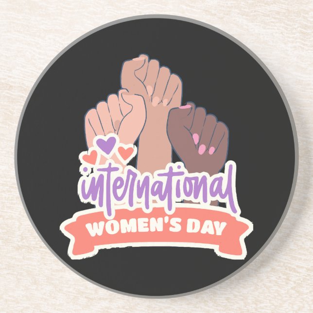 Porta-copos Feliz Dia Internacional da Mulher (Frente)