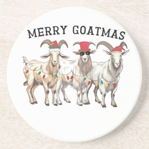 Porta-copos Feliz Goatmas Animal Goat Lover Feliz Natal