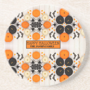 Porta-copos Feliz Halloween Abóbora Laranja