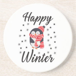 Porta-copos Feliz Inverno, Pinguim Bonito