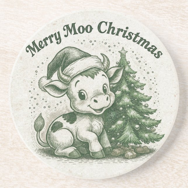 Porta-copos Feliz Natal Moo (Frente)