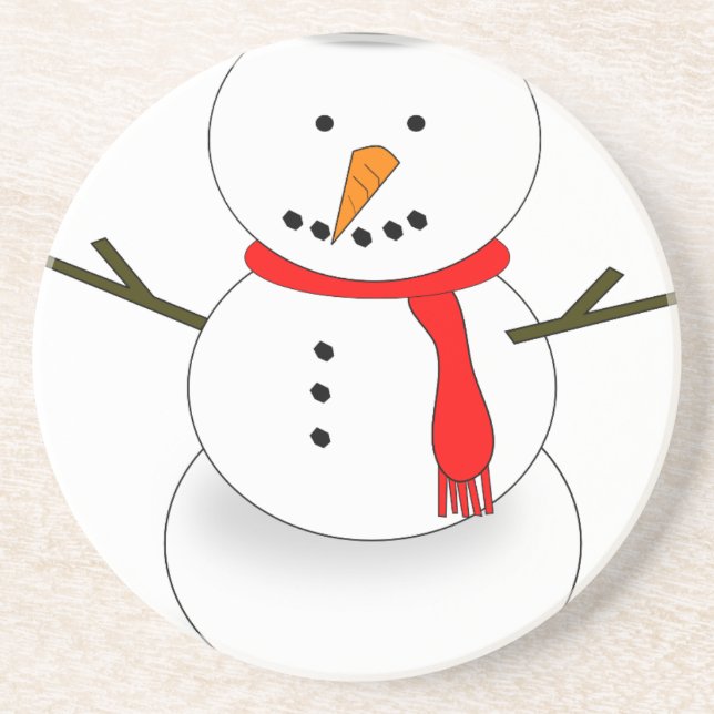 Porta-copos Feliz Natal Snowman (Frente)