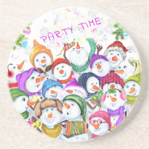 Porta-copos Feliz Snowmans Feliz Festa de Natal Engraçado Des