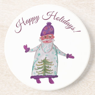 Porta-copos Felizes Feriados Portas copos do Papai Noel