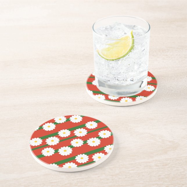 Porta-copos Férias de Natal Feliz, Vermelho-margarida (Lateral)