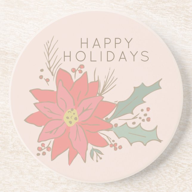 Porta-copos Férias Poinsettia e salgadela (Frente)