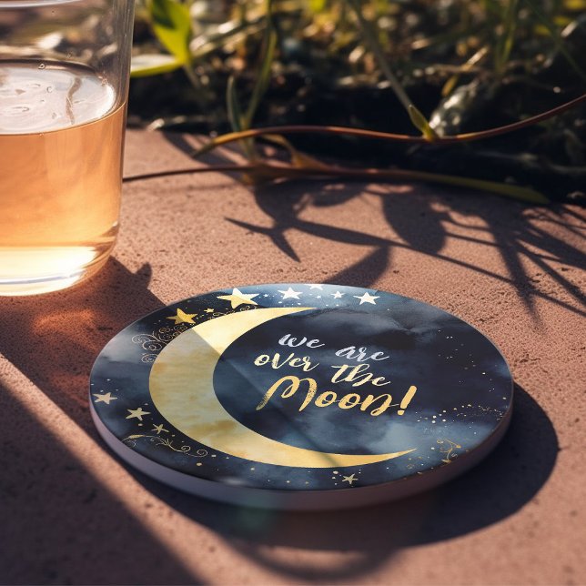 Porta-copos Festa Lunar Celestial Chá de Bebê Estrelas Espaço (Criador carregado)