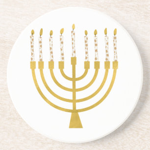 Porta-copos Festivo Menorah Hanukkah velas Elegante minimo