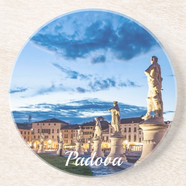 Porta-copos Fila de estátuas iluminadas em Padova (Frente)