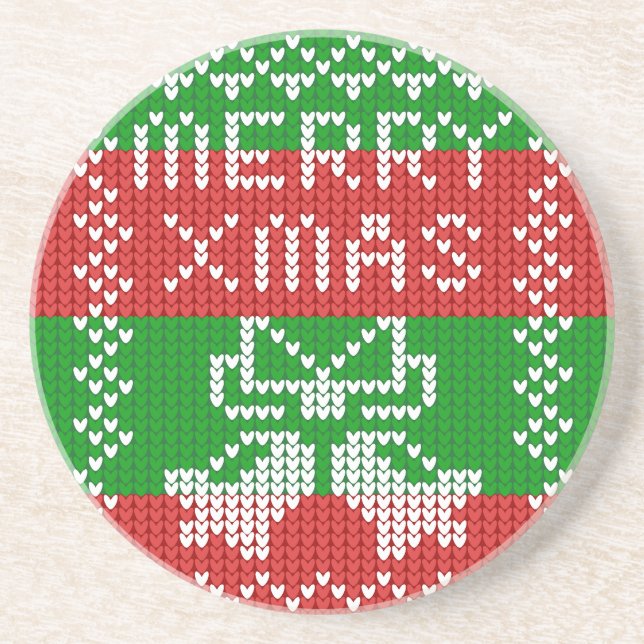 Porta-copos Fios de jingelas com estrutura de suéter febril (Frente)