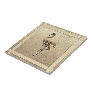 Porta copos Flamingo Monograma com aparência Doura