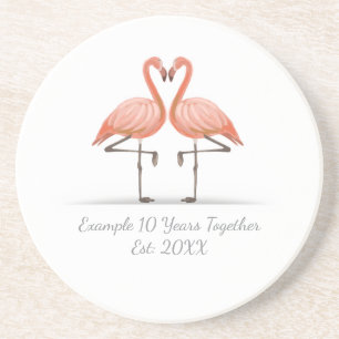 Porta-copos Flamingo Personalizado X Anos Juntos Aniversário