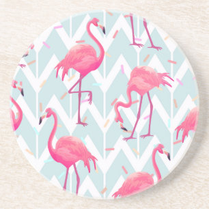 Porta-copos Flamingos - Cinza De Luz: Tropical Vintage.