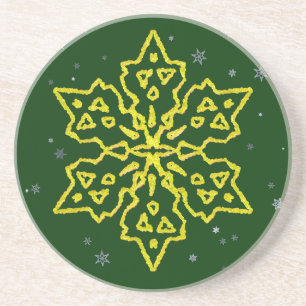 Porta-copos Floco de neve Dourado