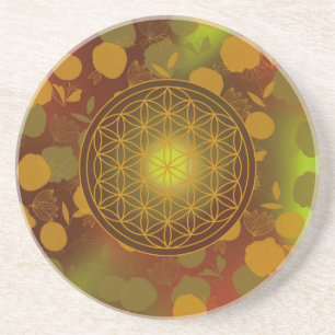 Porta-copos flor da vida, chakra,zen,geométrico sagrado,