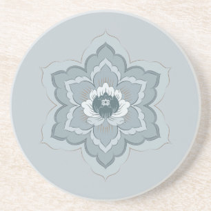 Porta-copos Flor de Baoxiang Chinesa em Azul Nebuloso e Jade T