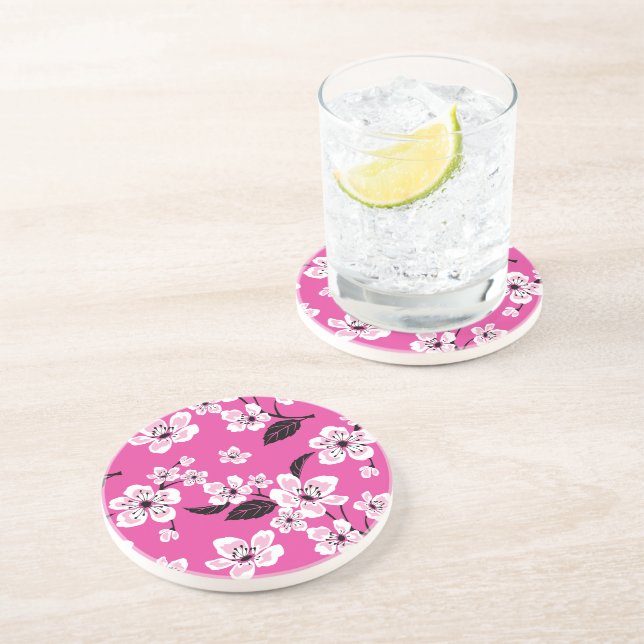 PORTA-COPOS FLOR DE CEREJEIRA - SAKURA (ROSA) (Lateral)