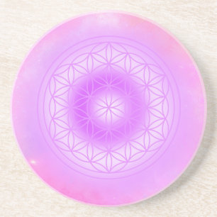 Porta-copos Flor de Vida Geométrica Sagrada Lavanda Calma