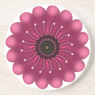 Porta-copos Flor Fantasia Rosa Glowing Floral Neon Abstrata