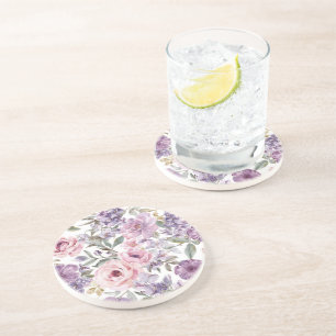 Porta-copos Flor Lavanda Rosa Floral Água Cor Roxa Flor