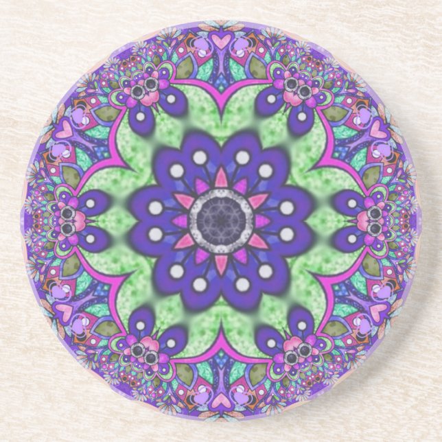 Porta-copos Flor Mandala (Frente)