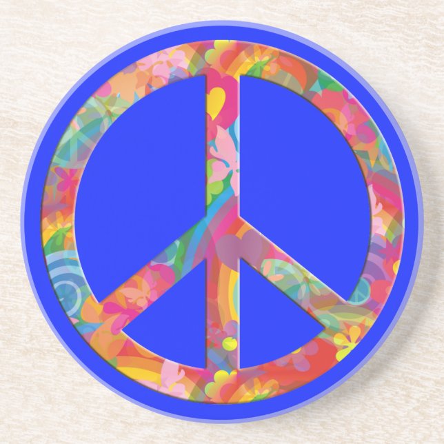 Porta-copos Flor Power Peace | Real (Frente)