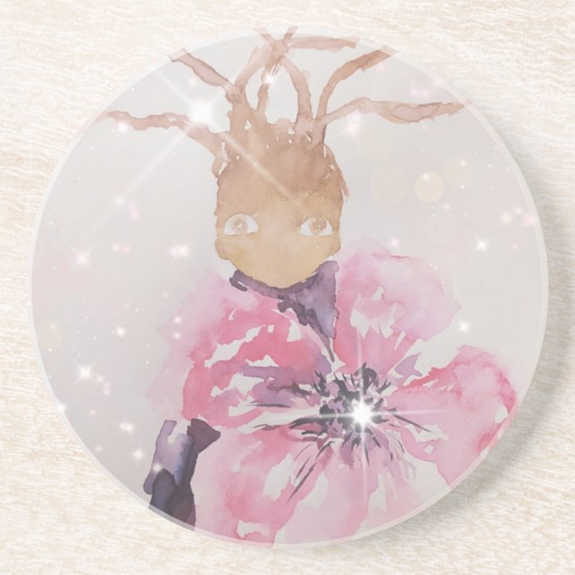 Porta-copos Flor rosa gigante (Frente)