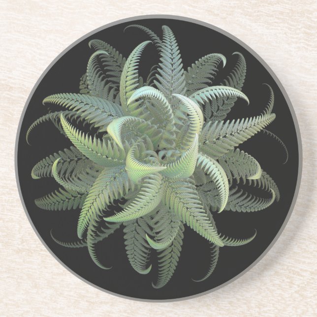 Porta-copos Floração de Samambaia Fractal (Frente)