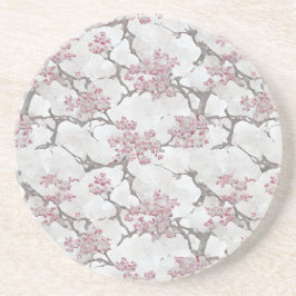 Porta-copos Florais refinados de cerejeira