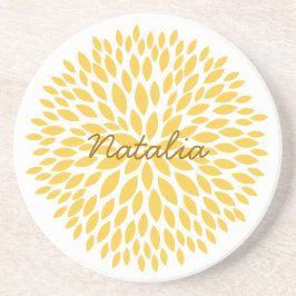 Porta-copos Floral Amarelo Chic