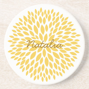 Porta-copos Floral Amarelo Chic
