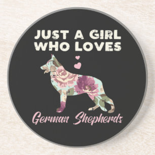 Porta-copos Floral Apenas Uma Menina Que Ama German shepherd