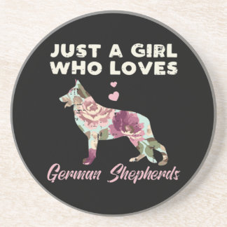 Porta-copos Floral Apenas Uma Menina Que Ama German shepherd