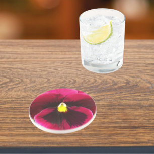 Porta-copos Floral bonito Purple Pansy