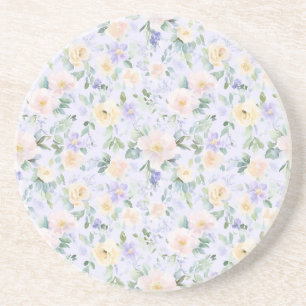 Porta-copos Floral Creme Lavanda