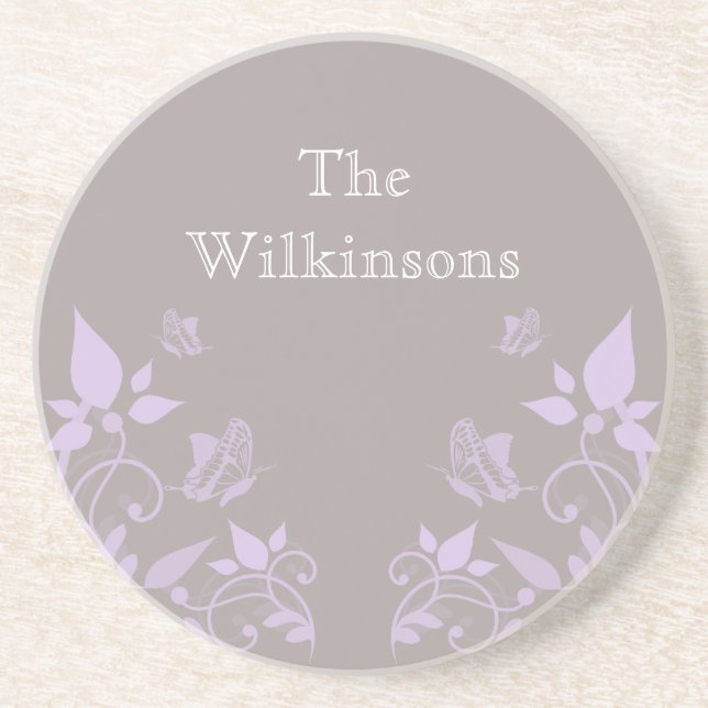 Porta copos Floral da Borboleta Lilly (Frente)