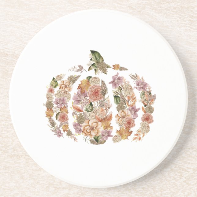 Porta copos Floral de Abóbora (Frente)