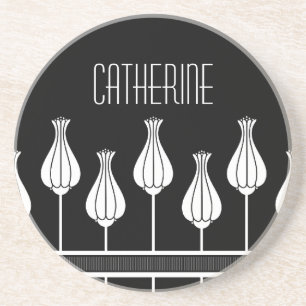 Porta copos Floral de Deco de Arte Negra