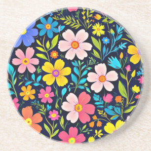 Porta-copos Floral Digital Painting Flowers Pattern-38875