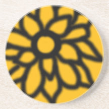 Porta copos Floral do Mod (Amarelo)