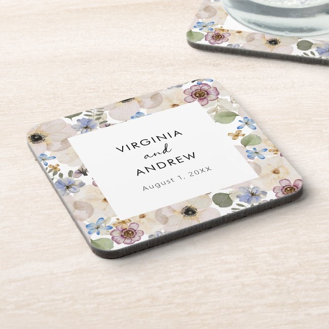 Porta copos Floral Moderna Botânica (Modern Botanical Floral Wedding Coaster by Painted Paperie
)