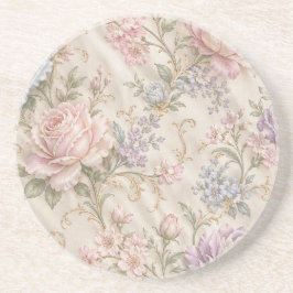 Porta-copos Floral Rosa Peônia Rosa Chic Desgastado Vintage
