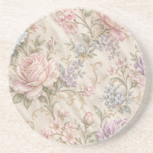Porta-copos Floral Rosa Peônia Rosa Chic Desgastado Vintage