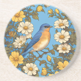 Porta-copos Flores Amarelas e Brancas Orientais Cheias