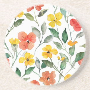 Porta-copos Flores Amarelas Laranja