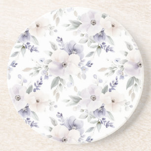Porta-copos Flores bonito de Lavanda de marfim roxa
