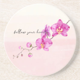 Porta-copos Flores de Orquídea Rosa-Blush